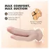 Dr. Skin 8 - topelt dildoga iminapaga - naturaalne