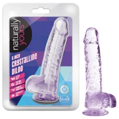 Blush Naturally Yours - kristallist dildo (lilla)