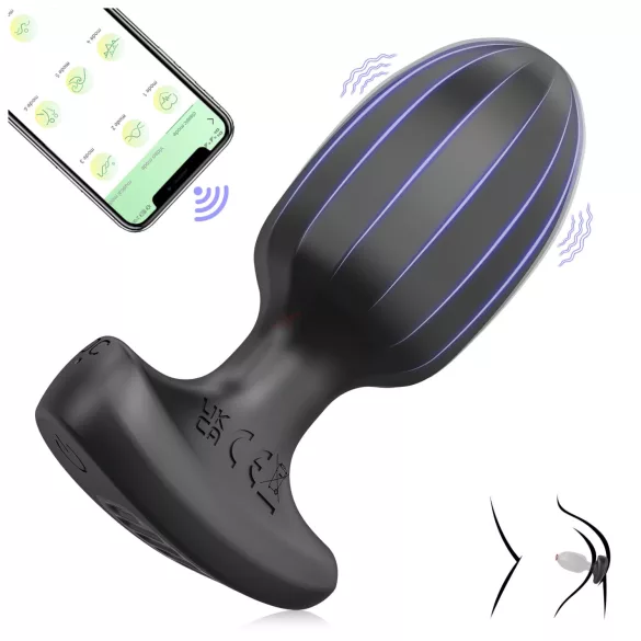 AlvUp - nutikas anaalvibraator - must