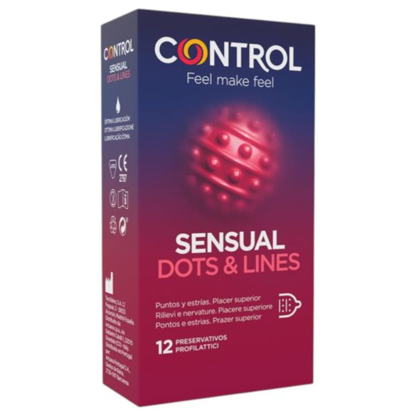 Control - ribidega, täppidega kondoomid (12 tk)