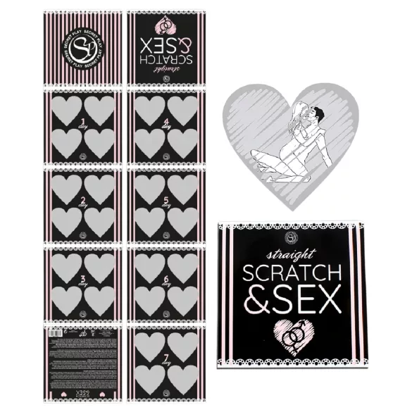 Secret Play Scratch & Sex Straight - kraabitav seksipooside mäng paaridele (5 keeles)