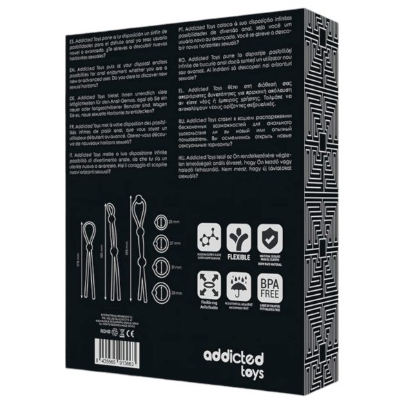 Addicted Toys - silikoonist peeniserõngaste komplekt - 7 tk - must