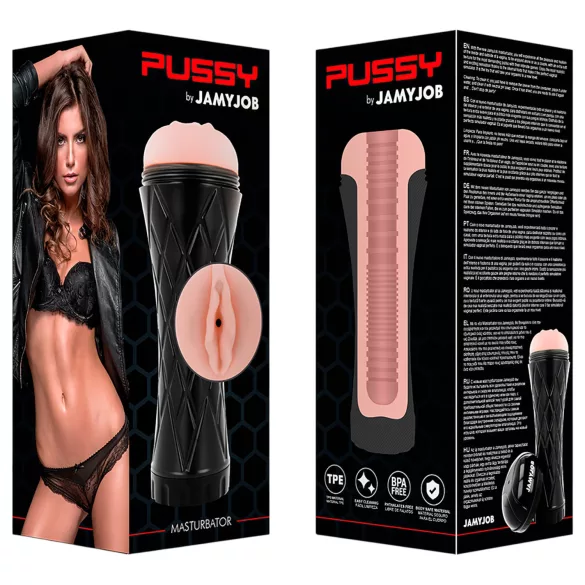 JamyJob - realistlik masturbaator tupega - must/beez