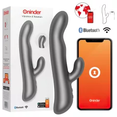 Oninder Oslo - pöörleva kliitorivarraga vibraator (must)