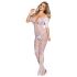 Subblime 951818 - võrkbodysuit roosimustriga - valge - S-L