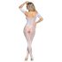 Subblime 951818 - võrkbodysuit roosimustriga - valge - S-L