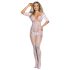 Subblime 951818 - võrkbodysuit roosimustriga - valge - S-L