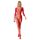 Subblime 952419 - sädelevate kividega catsuit - punane - XS-M