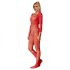 Subblime 952419 - sädelevate kividega catsuit - punane - XS-M