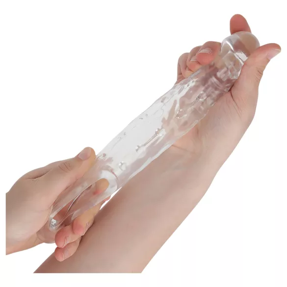 Addicted Toys - peeniskattekumm munandite rõngaga - 23 cm läbipaistev
