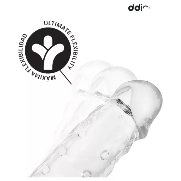 Addicted Toys - peeniskattekumm munandite rõngaga - 23 cm läbipaistev