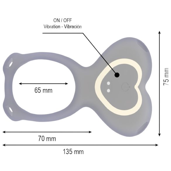 IBIZA - strap-on kliitori vibraator - must