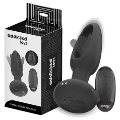 Addicted Toys - anaalvibraator liikuva keelega - must