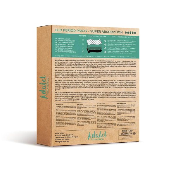 Adalet Natura Super - menstruatsioonialuspesu (must) - M