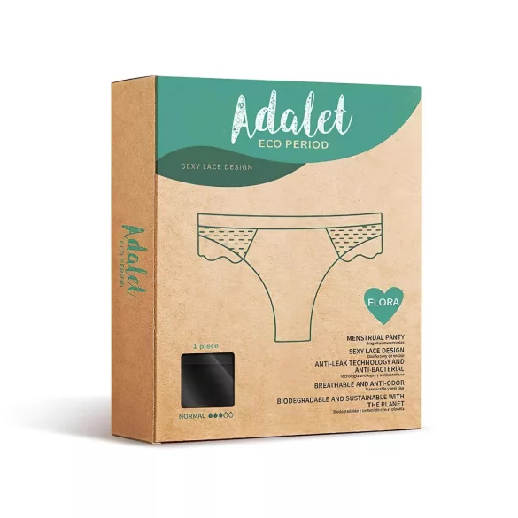 Adalet Flora Normal - menstruaationaluspüksid - must