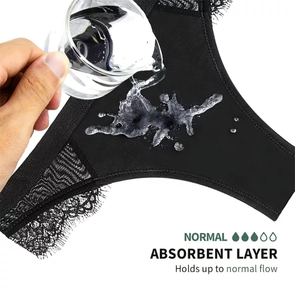 Adalet Flora Normal - menstruaationaluspüksid - must - M