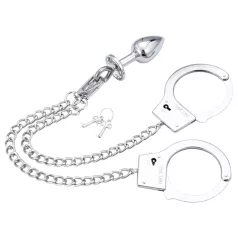 LateToBed - BDSM käerauad anaaltikuga - hõbedane