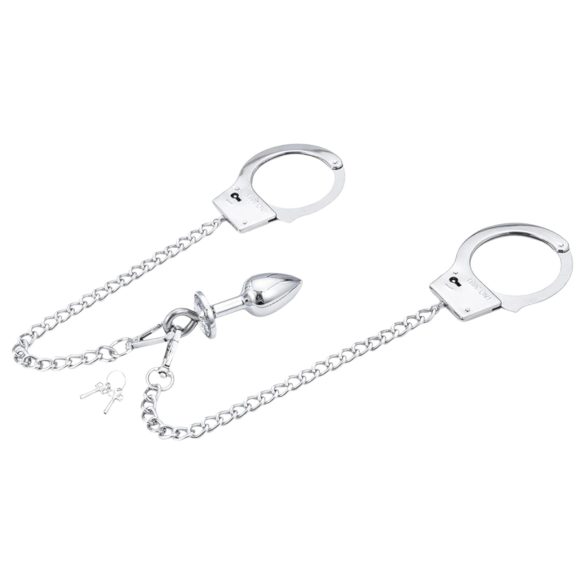 LateToBed - BDSM käerauad anaaltikuga - hõbedane