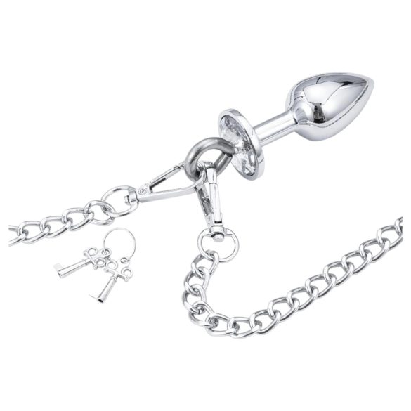 LateToBed - BDSM käerauad anaaltikuga - hõbedane