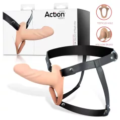 Action StrapOn S - rihmaga õõnes dildo - naturaalne