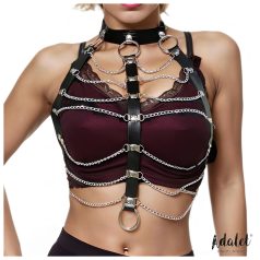 Adalet Hilda - vegannahast ketiga keha harness - must