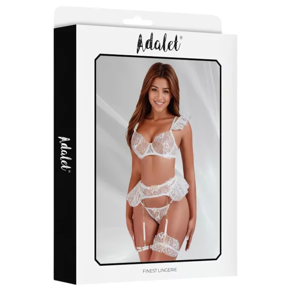 Adalet Natalie - pitsiline pesukomplekt - valge - L/XL