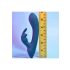 Playboy Rabbit - aku vibraator kliitoristimulaatoriga - veekindel türkiissinine
