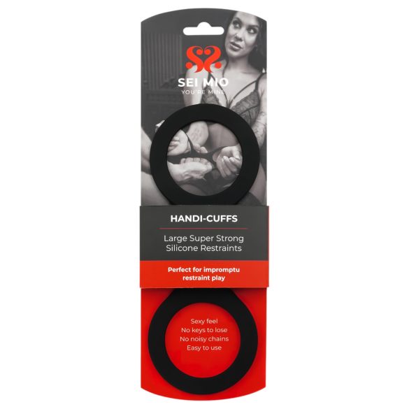 Sei Mio - silikoonkäerauad - L (must)