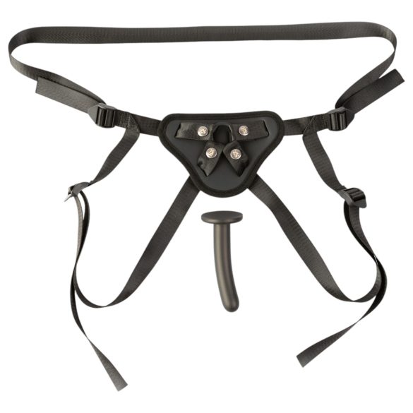 Sei Mio - strap-on dildo rakmetega - 12,5 cm must