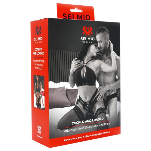 Sei Mio - rihmaga kinnitatav dildo - 15 cm (must)