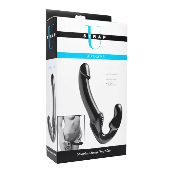 Strap U Revolver - strapoon dildo ilma rihmadeta - must