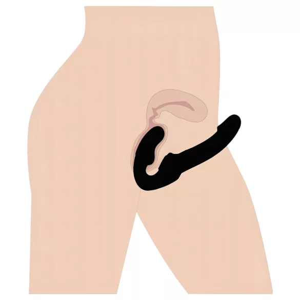 Strap U Revolver - strapoon dildo ilma rihmadeta - must