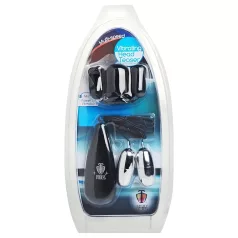 XR Brands - Trinity - kahe munaga peavibraator (must-hõbe)