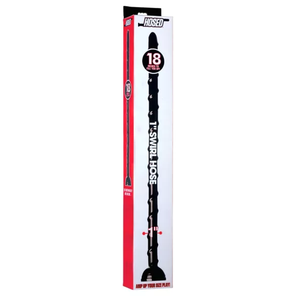 Hosed Swirl - peen anaal dildo - must - 18 cm