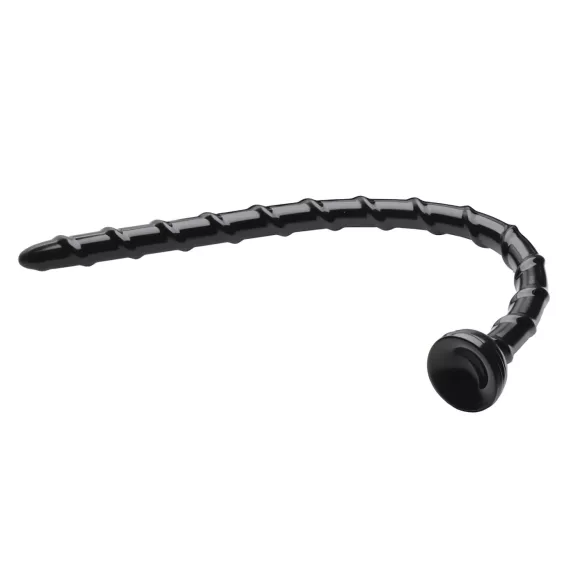 Hosed Swirl - peen anaal dildo - must - 18 cm