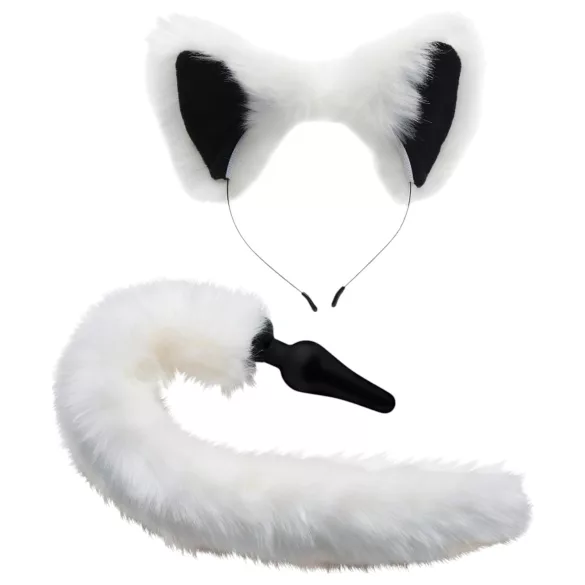TAILZ - anaaltapp sabaga ja peapael - must-valge