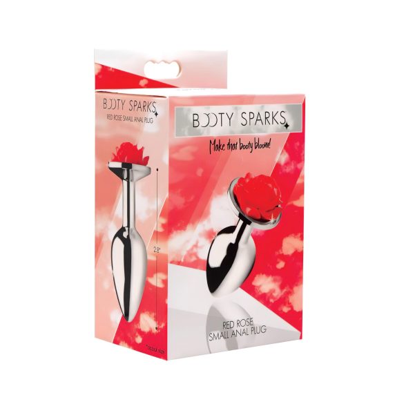 Booty Sparks - anaaliplug roosiga - hõbedane