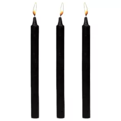   Dark Dippers Fetish - parafiinist kehamassaažiküünalde komplekt (must, 3 tk)