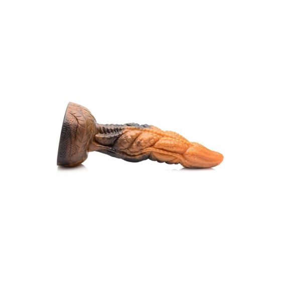 Creature Cocks Ravager - textured silicone dildo - 20cm (orange)