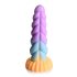 Mystiline ükssarvik dildo - 21cm (lilla-kollane)