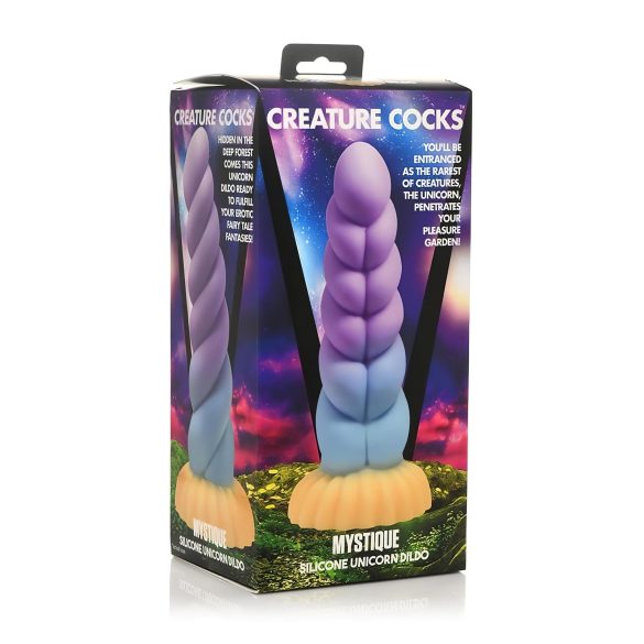 Creature Cocks Mystique - ükssarviku dildo - 21cm - lilla-kollane