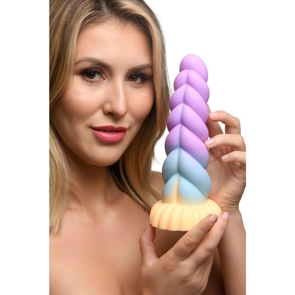Creature Cocks Mystique - ükssarviku dildo - 21cm - lilla-kollane
