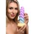 Mystiline ükssarvik dildo - 21cm (lilla-kollane)