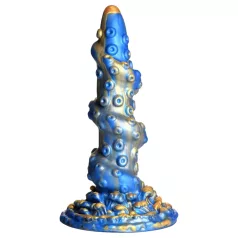   Creature Cocks Kraken - spiraalne dildo kaheksajala käega - 21 cm - kuld-sinine