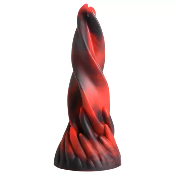 Creature Cocks Hell Kiss - keerdunud silikoondildo - 19 cm (punane)