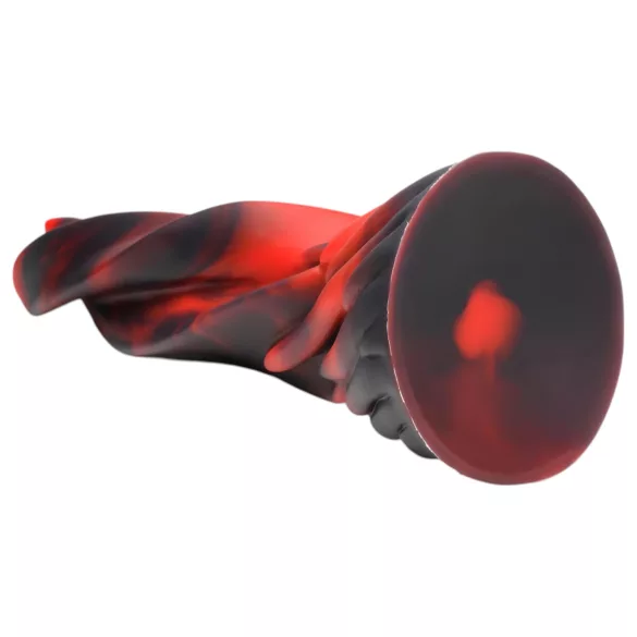Creature Cocks Hell Kiss - keerdunud silikoondildo - 19 cm (punane)