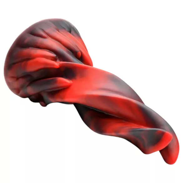 Creature Cocks Hell Kiss - keerdunud silikoondildo - 19 cm (punane)