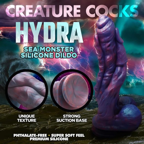 Creature Cocks Hydra - silikoon dildo - 27 cm - lilla
