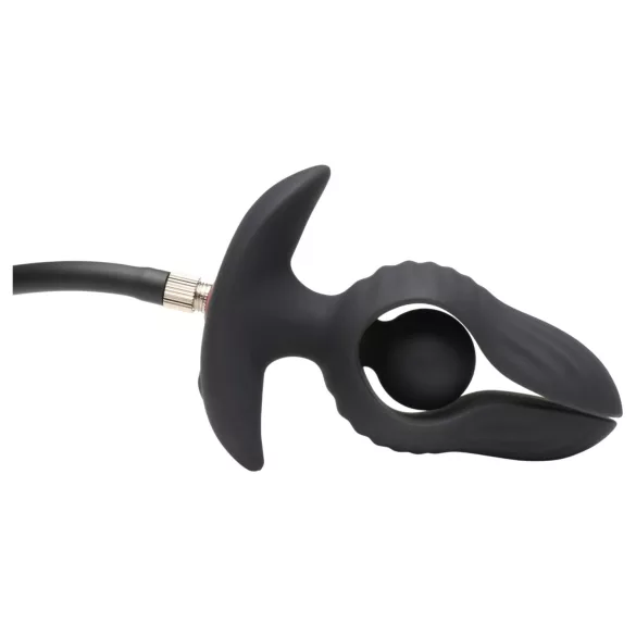 XR Brands - täispumbatav vibreeriv anaalplugg - must