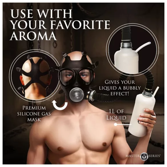 XR Brands - 2in1 imemismask ja aroomiinhalaator - must